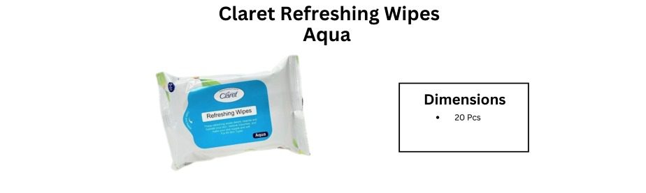 Claret Refreshing wipes aqua