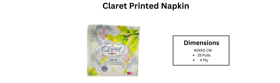 claret printed napkins