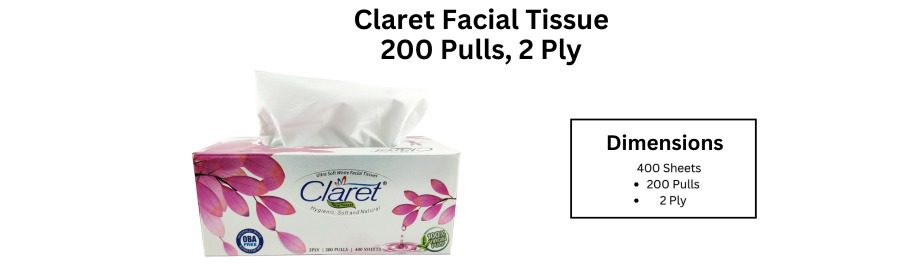 claret facial tissue