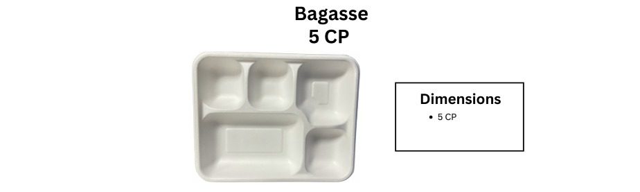 Bagasse plate 5 cp